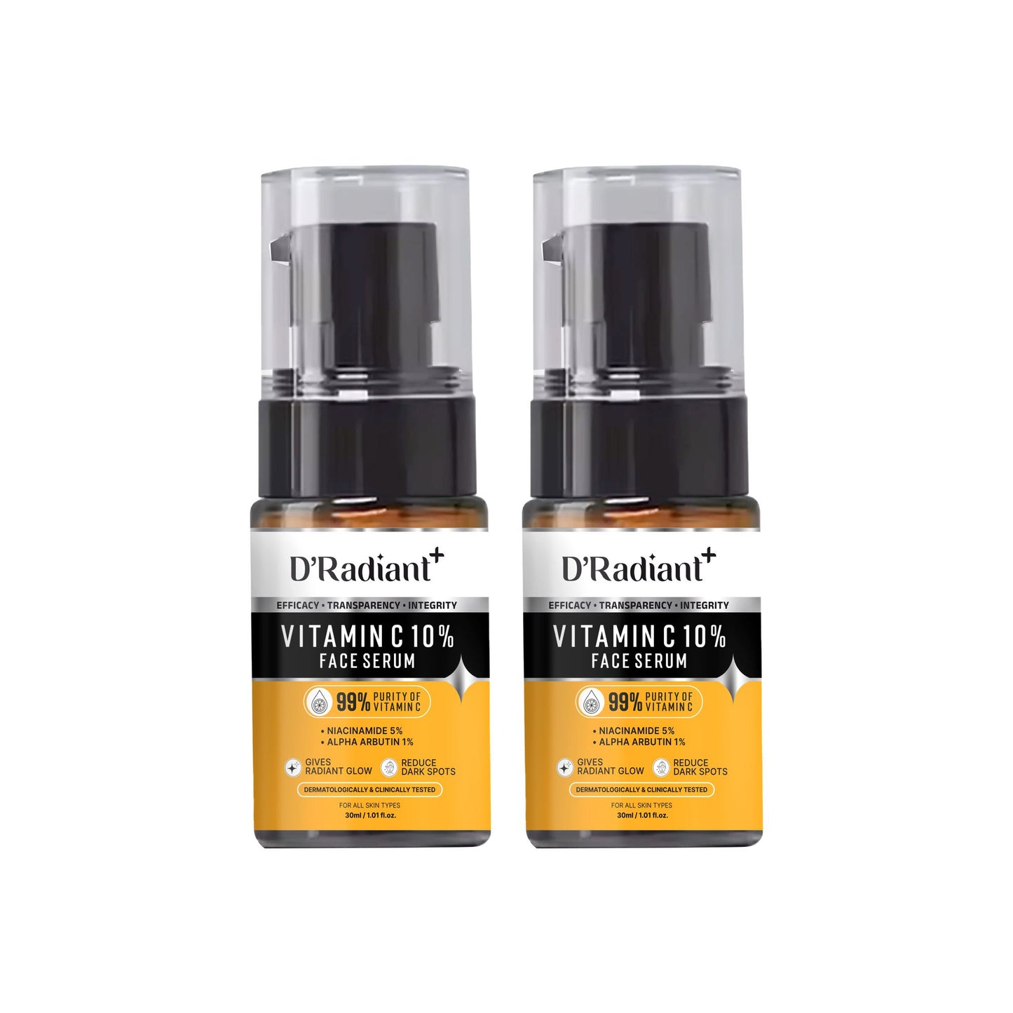 Twin Face Serum with Alpha Arbutin and Niacinamide | 7 Active Ingrediants | Skin Brightening, Anti-Aging & Dark Spot Removal | Dermatologically & Clinically Tested(30ml)