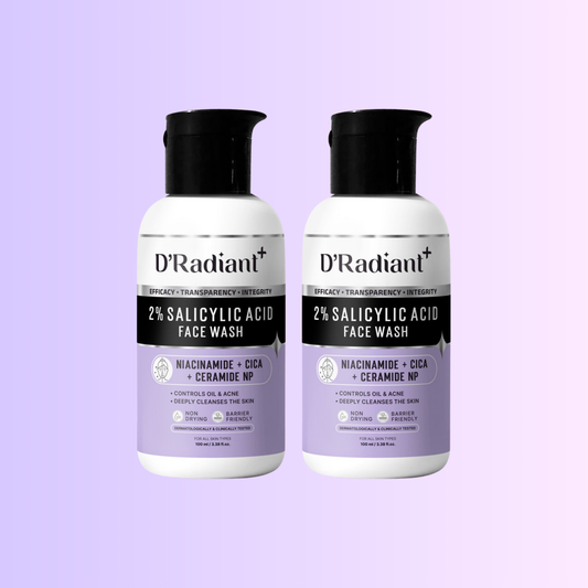 Twin Pack Facewash | Anti Acne Cleanser with Niacinamide, Cica & Ceramide NP | Oil Control, Deep Pore Cleansing Without Over Drying | Dermatologically & Clinically Tested (100ml)