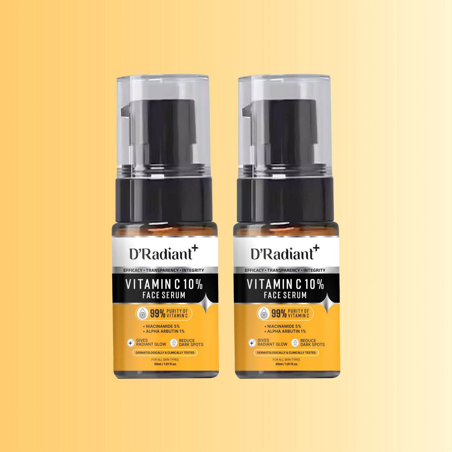 Twin Face Serum with Alpha Arbutin and Niacinamide | 7 Active Ingrediants | Skin Brightening, Anti-Aging & Dark Spot Removal | Dermatologically & Clinically Tested(30ml)