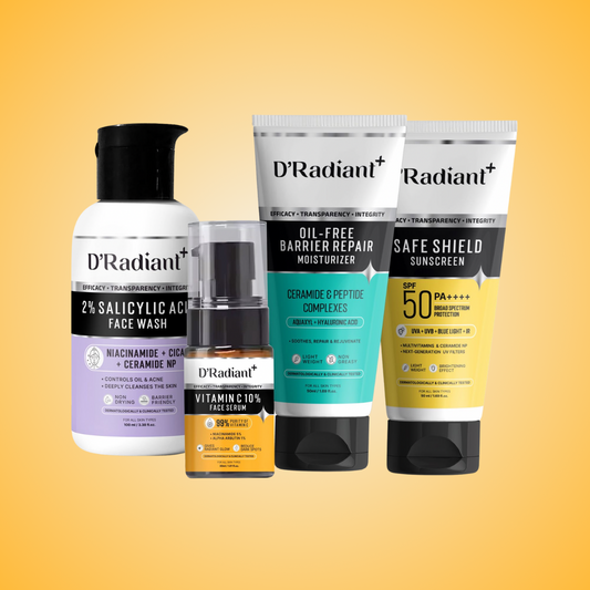 All in One combo-Face Wash (100ml) - Face Serum (30ml) - Moisturizer (50ml) - Sunscreen (50ml)